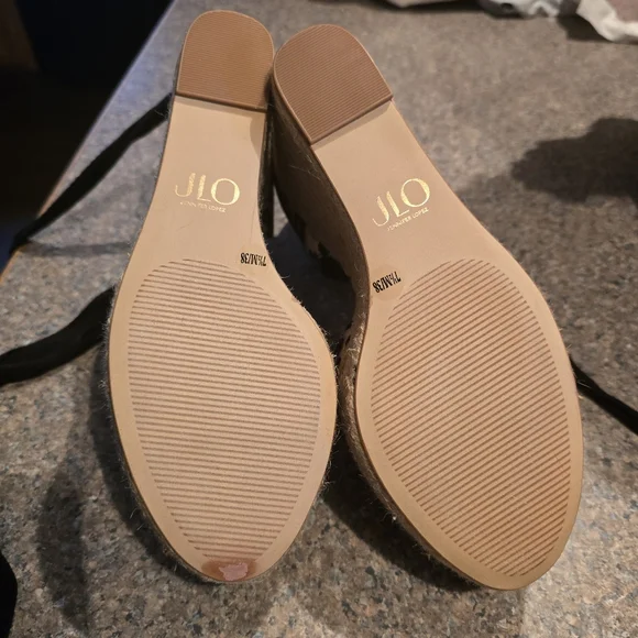 J Lo Jennifer Lopez Meenk Leopard Print Wedge Espadrille Wedge 7.5 - Picture 5 of 5